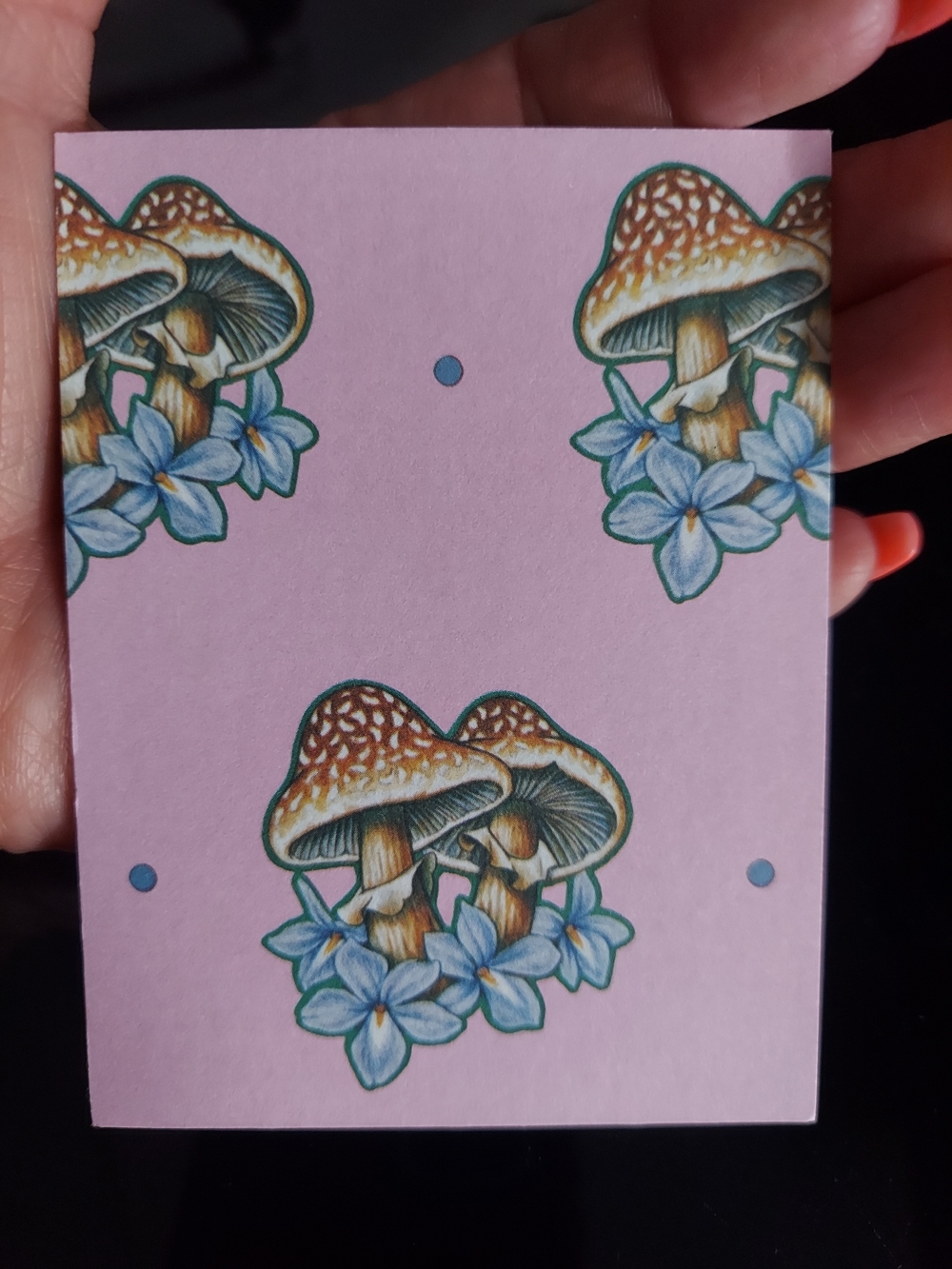 Vintage Mushroom Card